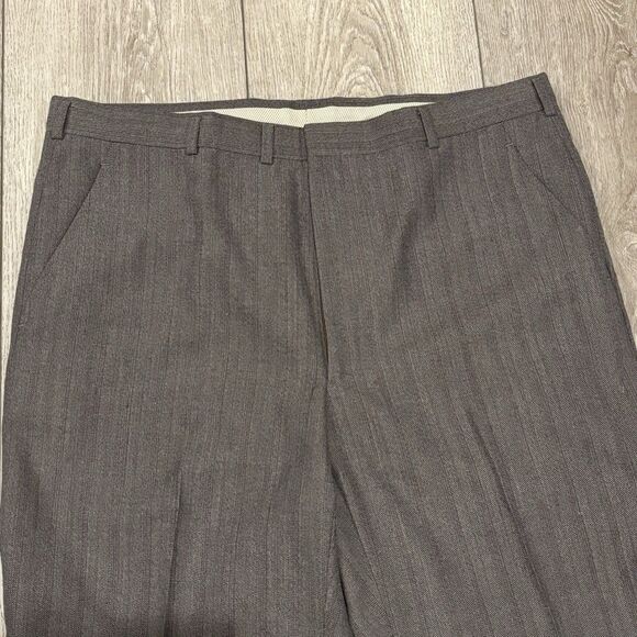 Christian Dior Monsieur Suit 2 Piece 40R (36x32) Wool Gray Brown Herringbone - Picture 11 of 15